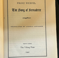 The Song of Bernadette by Franz Werfel